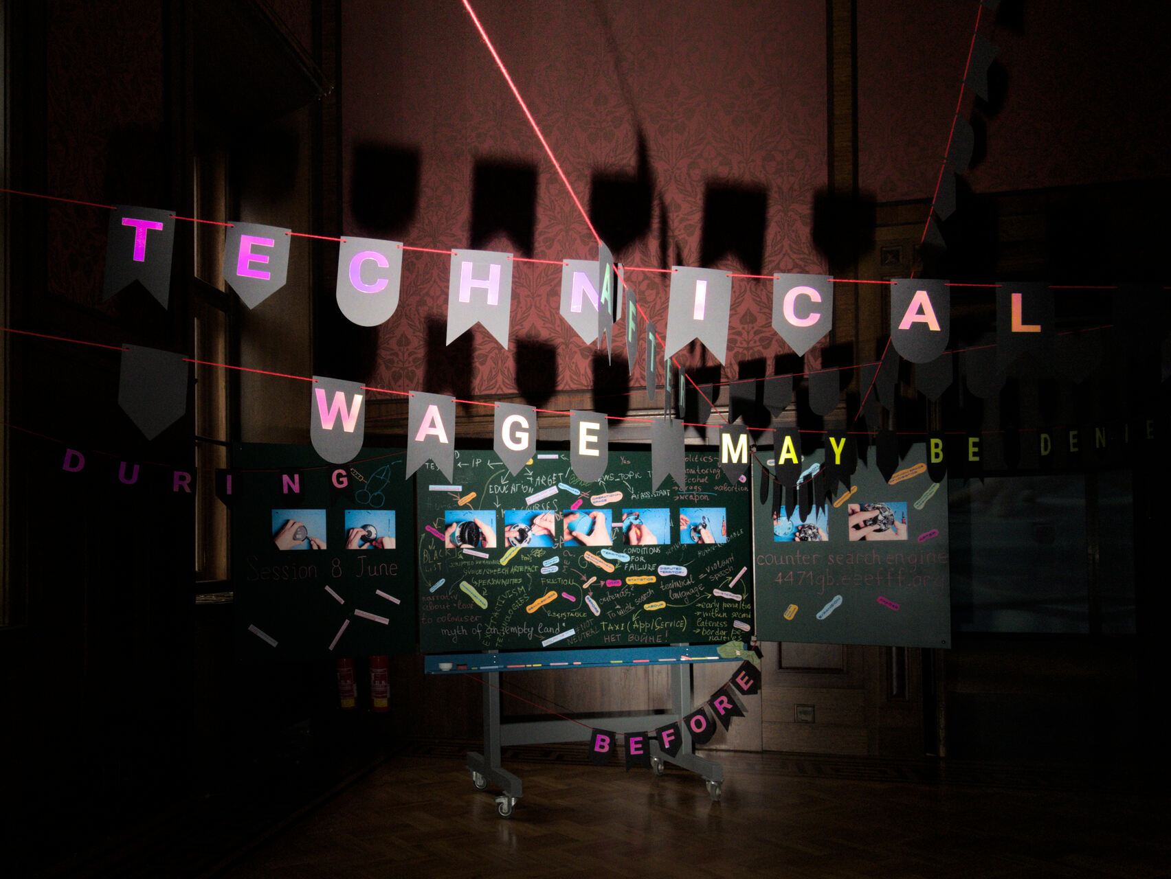 View of the environment during “DATAS: The Data and the Sovereign” exhibition in Galerie Rudolfinum in Prague, 2026 / photo by eeefff